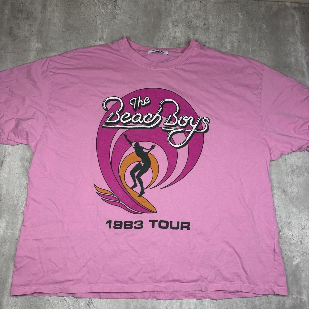 Daydreamer Beastie Boys 1983 Tour Double Sided Shirt Pink Women’s One Size